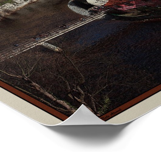 Cesky Krumlov - Moldau Poster (Ecke)