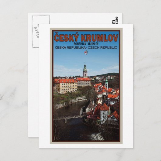 Cesky Krumlov - Moldau Postkarte (Vorne/Hinten)