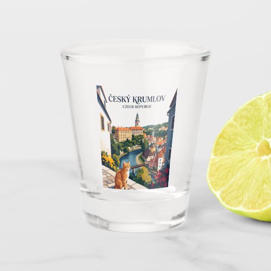 Cesky Krumlov Tschechien Schnapsglas (Vorderseite)
