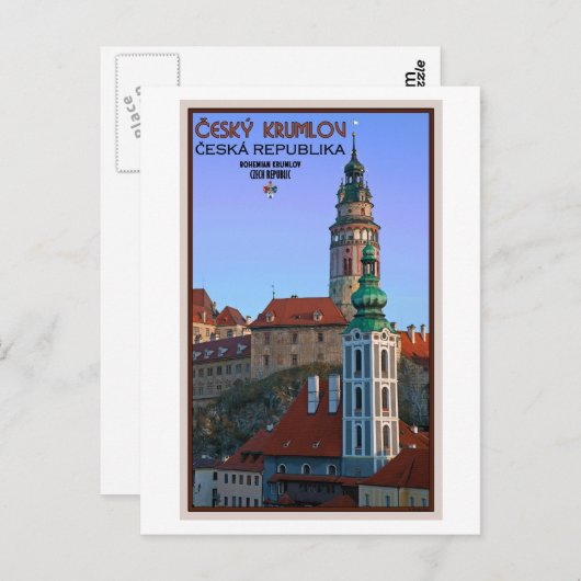 Cesky Krumlov - Zwei Türme Postkarte (Vorne/Hinten)