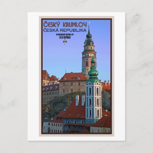 Cesky Krumlov - Zwei Türme Postkarte (Vorderseite)