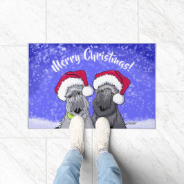 Cesky Terrier Christmas Welcome Mat Fußmatte