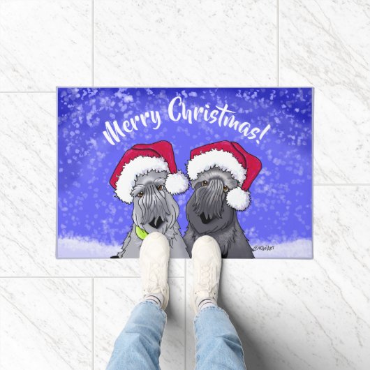 Cesky Terrier Christmas Welcome Mat Fußmatte (Indoor)