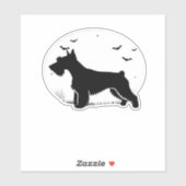 Cesky Terrier Dog � Halloween Moon Silhouette Clas Aufkleber (Blatt)