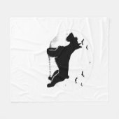 Cesky Terrier Dog - Halloween Moon Silhouette Clas Fleecedecke (Vorderseite (Horizontal))