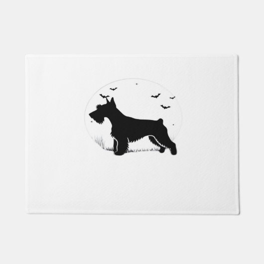 Cesky Terrier Dog - Halloween Moon Silhouette Clas Fußmatte (Vorderseite)