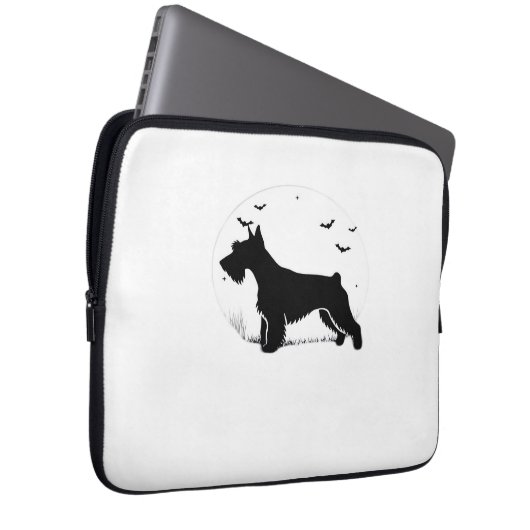 Cesky Terrier Dog - Halloween Moon Silhouette Clas Laptopschutzhülle (Vorne Rechts)