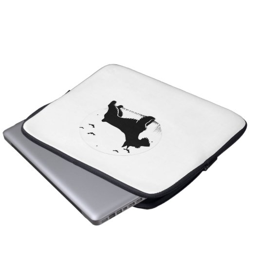 Cesky Terrier Dog - Halloween Moon Silhouette Clas Laptopschutzhülle (Vorne Knopf)