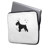 Cesky Terrier Dog - Halloween Moon Silhouette Clas Laptopschutzhülle (Vorderseite Links)