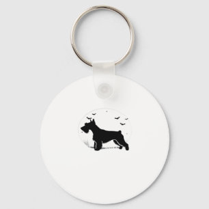 Cesky Terrier Dog � Halloween Moon Silhouette Clas Schlüsselanhänger