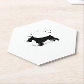 Cesky Terrier Dog � Halloween Moon Silhouette Clas Untersetzer (angewinkelt)