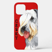 Cesky Terrier Farbblock Case-Mate iPhone Hülle (Rückseite)
