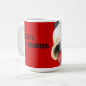 Cesky Terrier Farbblock Kaffeetasse (Vorderseite Links)