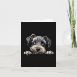 Cesky Terrier Hund Mama Papa spähender Welpe Karte