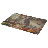 Cesky Terrier Kochen in der Küche Schneidebrett (Ecke)