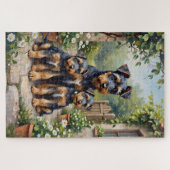 Cesky Terrier Kräutergarten Kunst Puzzle (Horizontal)