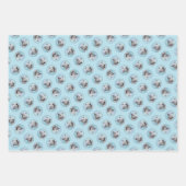 Cesky Terrier Malerei Niedlich Original Hunde Kuns Geschenkpapier Set (Vorderseite)