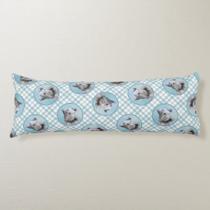 Cesky Terrier Malerei Niedlich Original Hunde Kuns Seitenschläferkissen