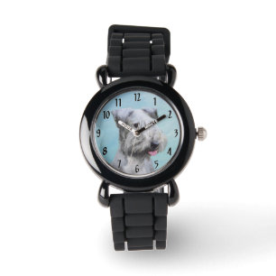 Cesky Terrier Malerei - Süße Original-Hundekunst Armbanduhr