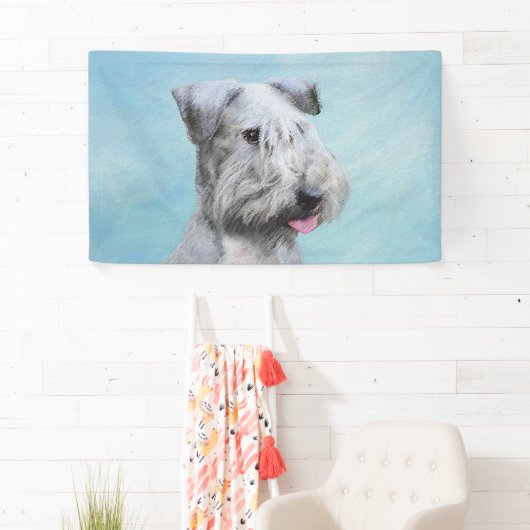 Cesky Terrier Painting - Niedliche Original Dog Ar Banner (Insitu)