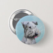 Cesky Terrier Painting - Niedliche Original Dog Ar Button (Vorne & Hinten)
