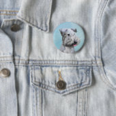 Cesky Terrier Painting - Niedliche Original Dog Ar Button (Beispiel)