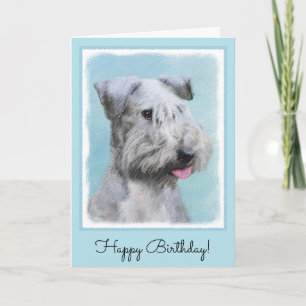 Cesky Terrier Painting - Niedliche Original Dog Ar Karte