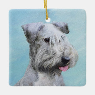 Cesky Terrier Painting - Niedliche Original Dog Ar Keramikornament