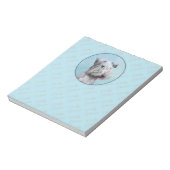Cesky Terrier Painting - Niedliche Original Dog Ar Notizblock (Rotiert)