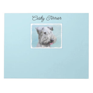 Cesky Terrier Painting - Niedliche Original Dog Ar Notizblock