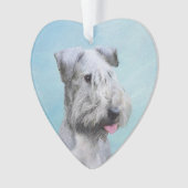Cesky Terrier Painting - Niedliche Original Dog Ar Ornament (Vorderseite)