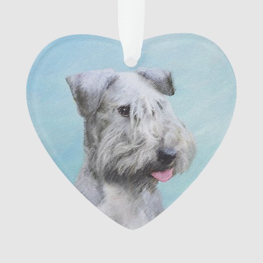 Cesky Terrier Painting - Niedliche Original Dog Ar Ornament (Vorderseite)