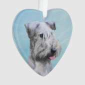 Cesky Terrier Painting - Niedliche Original Dog Ar Ornament (Vorderseite)