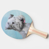 Cesky Terrier Painting - Niedliche Original Dog Ar Tischtennis Schläger (Seitenansicht)