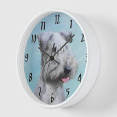 Cesky Terrier Painting - Niedliche Original Dog Ar Uhr (Winkel)