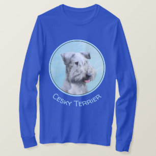 Cesky Terrier Painting - Niedliche Original Hunde  T-Shirt