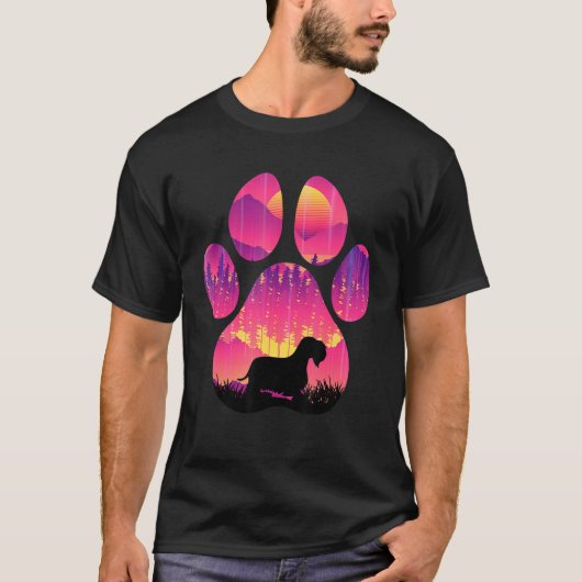 Cesky Terrier Paw Mama Vater Dogenfrauen T-Shirt (Vorderseite)