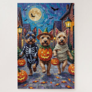 Cesky Terrier Süßigkeitenbetteln Halloween-Kostüm  Puzzle