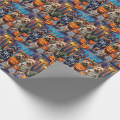 Cesky Terrier Trick-oder-Treating Halloween-Kostüm Geschenkpapier (Ecke)