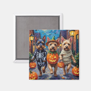 Cesky Terrier Trick-oder-Treating Halloween-Kostüm Magnet