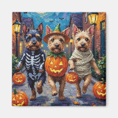 Cesky Terrier Trick-oder-Treating Halloween-Kostüm Magnet (Vorne)