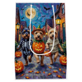 Cesky Terrier Trick-oder-Treating Halloween-Kostüm Mittlere Geschenktüte (Rückseite)