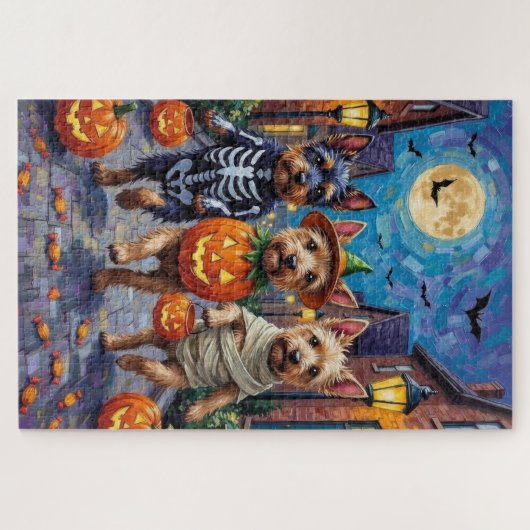 Cesky Terrier Trick-oder-Treating Halloween-Kostüm Puzzle (Horizontal)