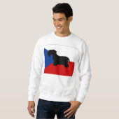 cesky Terriersilo Tschechischrepublik Flagge Sweatshirt (Vorne ganz)