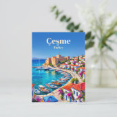 Çeşme Türkei Postkarte (Stehend Vorderseite)