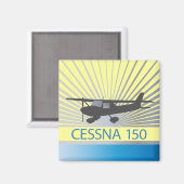 Cessna 150 Flugzeug Magnet (Vorderseite/Rückseite)