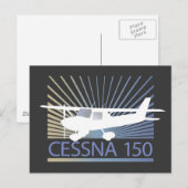 Cessna 150 Flugzeug Postkarte (Vorne/Hinten)