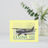 Cessna 150 Flugzeug Postkarte (Stehend Vorderseite)