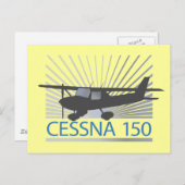 Cessna 150 Flugzeug Postkarte (Vorne/Hinten)