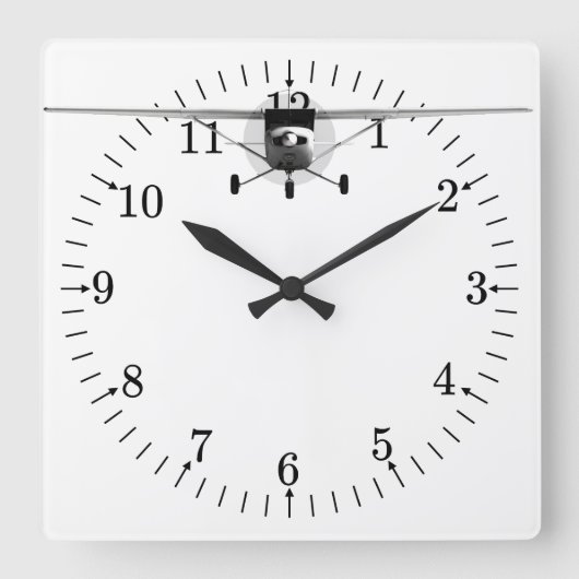 Cessna 152 quadratische wanduhr (Vorderseite)